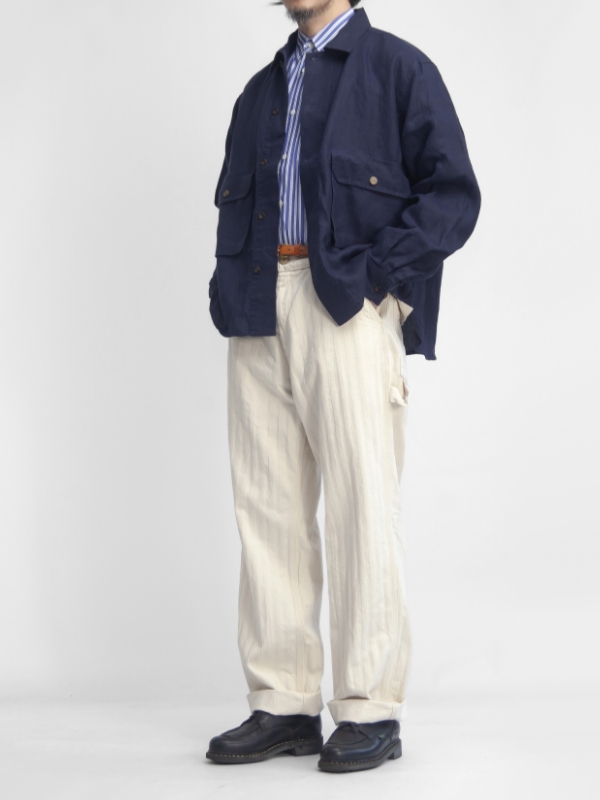 F0485 ヘリンボーンペインターパンツ - ディテール1