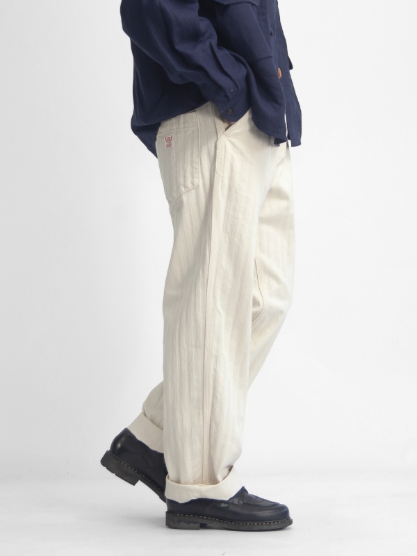 F0485 ヘリンボーンペインターパンツ - メイン画像