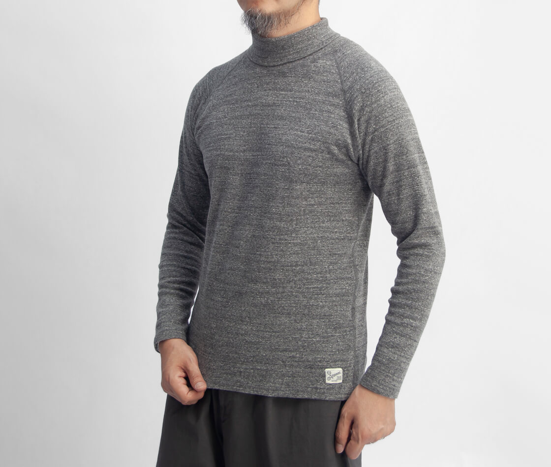 Kepani ケパニ スパンフライス タートルネックカットソー 長袖Tシャツ 日本製 メンズ