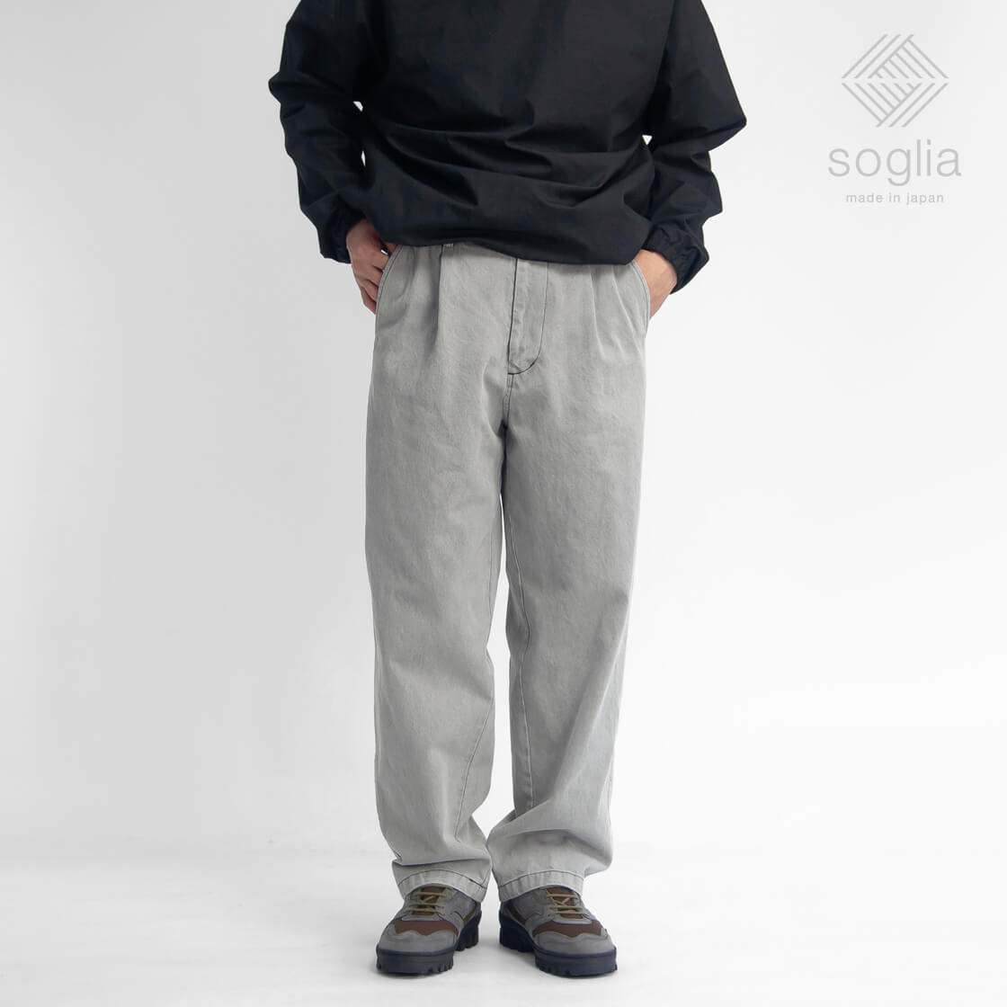 Soglia ソリア スーパーブリーチ ブラックデニムパンツ 日本製 メンズ