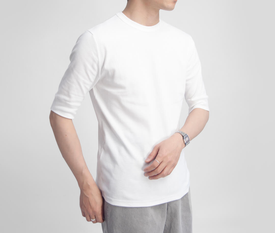 Quotidien コティディアン スムースフライス 5分袖Ｔシャツ カットソー メンズ