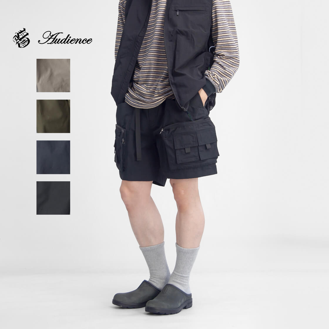 Audience オーディエンス テフロン60／40クロス ストレージツールカーゴショートパンツ メンズ