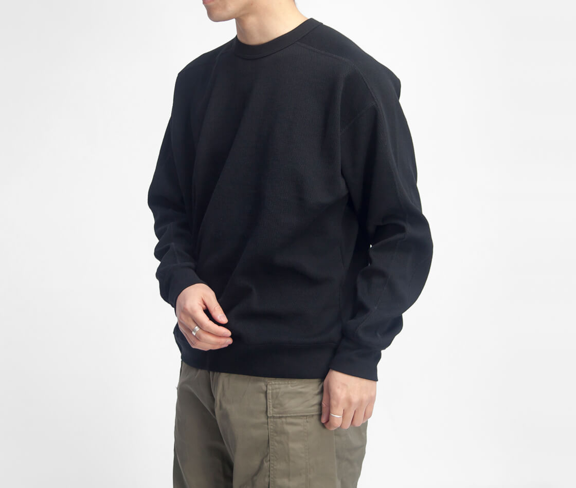 Upscape Audience オーディエンス ハニカムサーマル クルーネック 長袖Tシャツ ロンT 日本製 メンズ