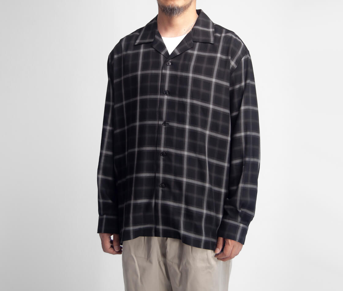 Upscape Audience オーディエンス レーヨン オンブレチェック 長袖