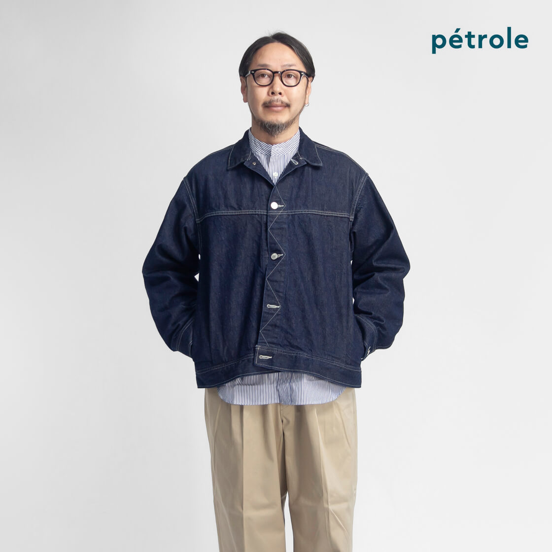 petrole ぺトロール デニム オミットブルゾン 日本製 メンズ