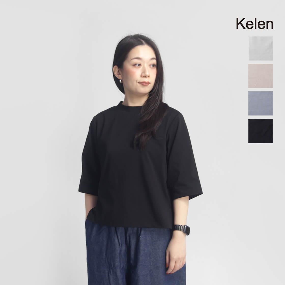 KELEN ケレン HARP ハーフスリーブトップス 半袖 Tシャツ BL2113 レディース