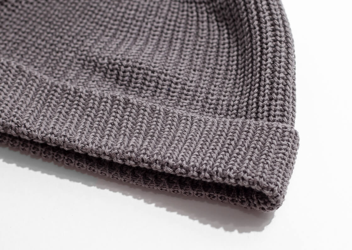 HIGHER ハイヤー コットンニット ワッチキャップ ニット帽 ビーニー 日本製 メンズ レディース ユニセックス/F/BLACK