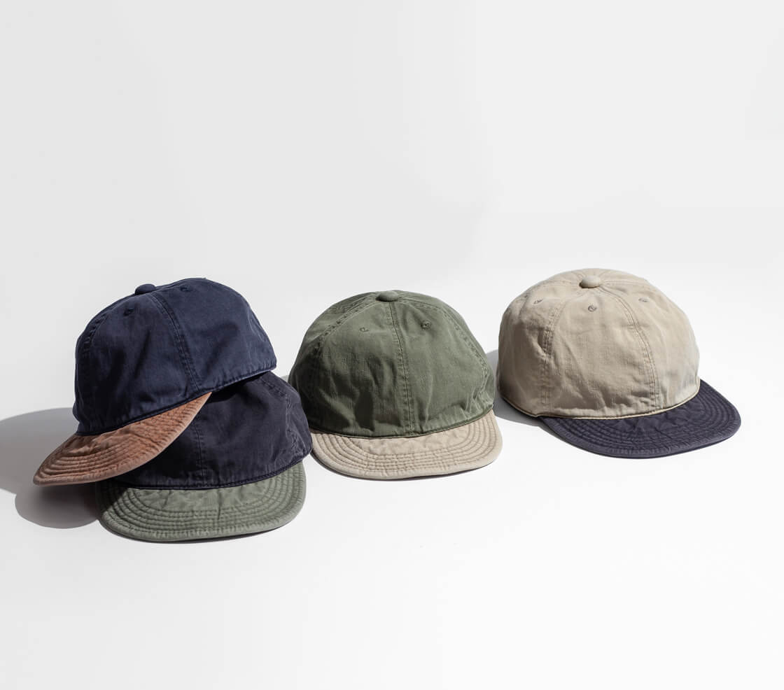HIGHER ハイヤー 硫化チノ&times;硫化オックスブリム キャップ 帽子 日本製 メンズ レディース ユニセックス