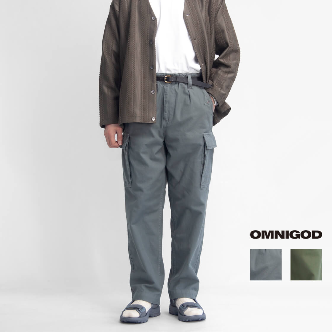 OMNIGOD オムニゴッド フレンチサージ ジャーマンイージーカーゴパンツ 日本製 メンズ