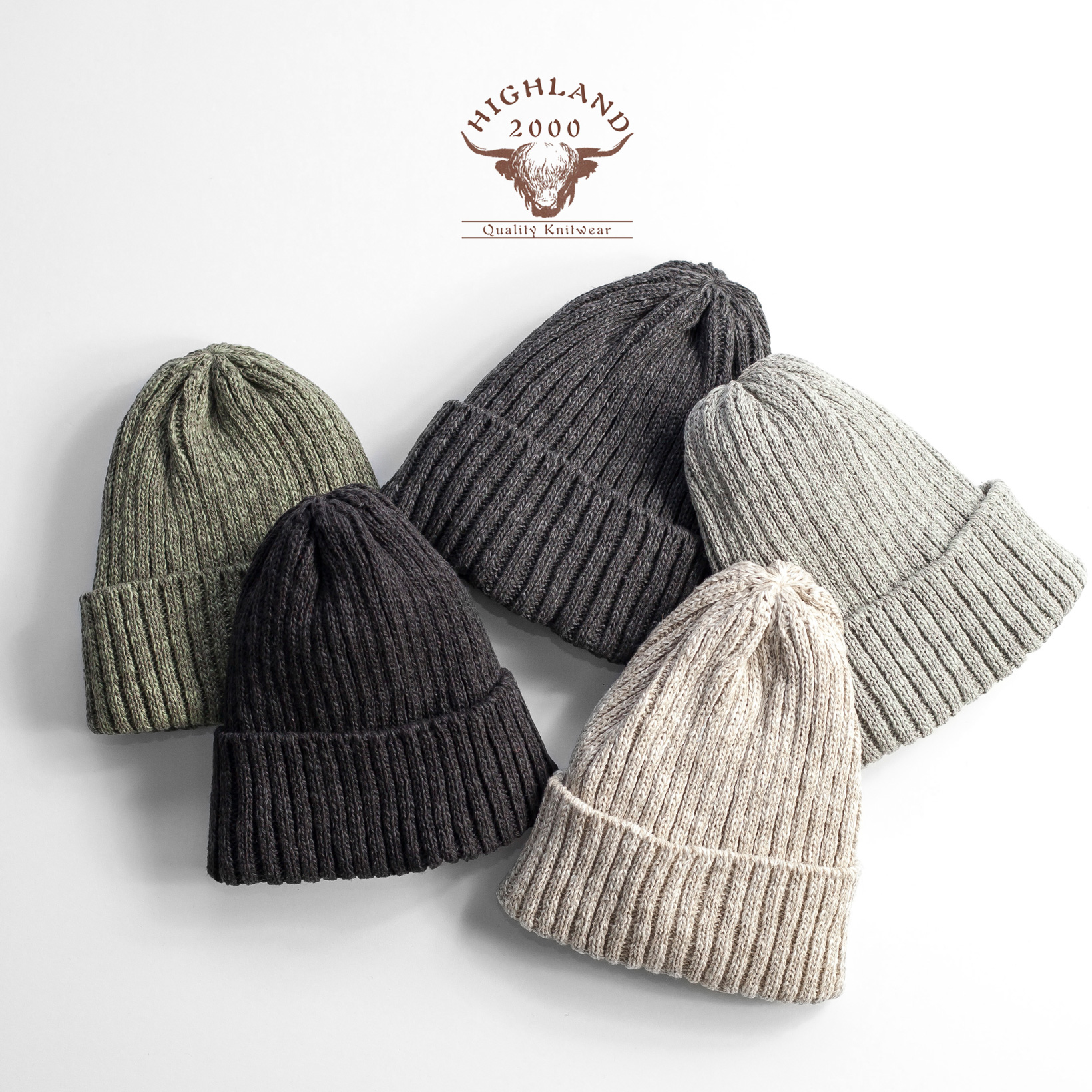 HIGHLAND 2000 ハイランド2000 2×1リブ リネンコットン BOBBYCAP ワッチキャップ ニットキャップ ニット帽 メンズ レディース