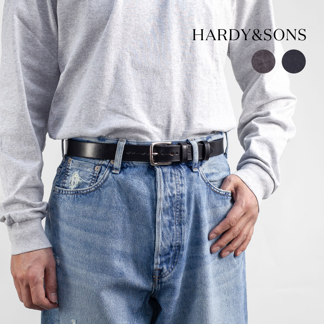 HARDY & SONS ハーディー&サンズ ブライドルレザー ベルト 本革 メンズ