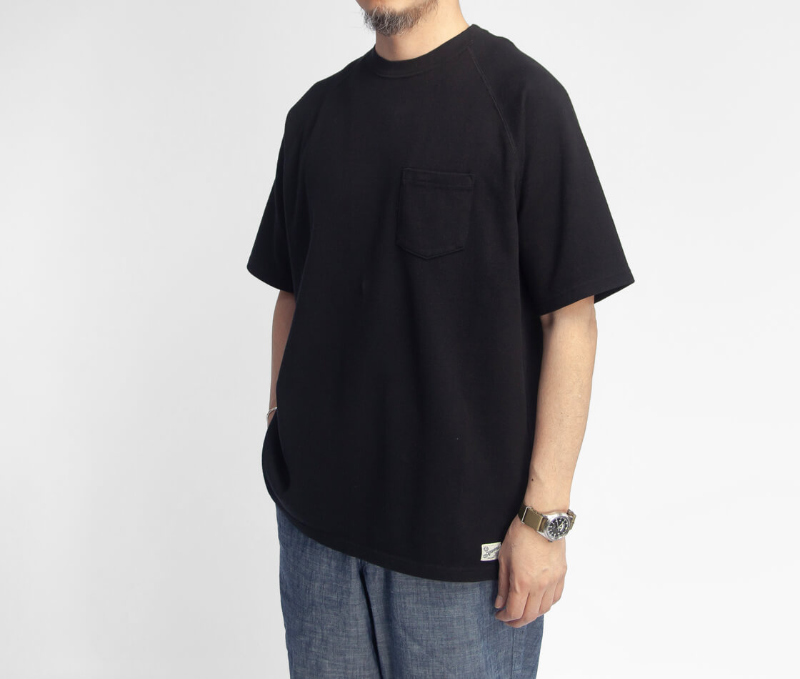 Kepani ケパニ スウェーデン鹿の子 ラグランスリーブTシャツ 日本製 メンズ