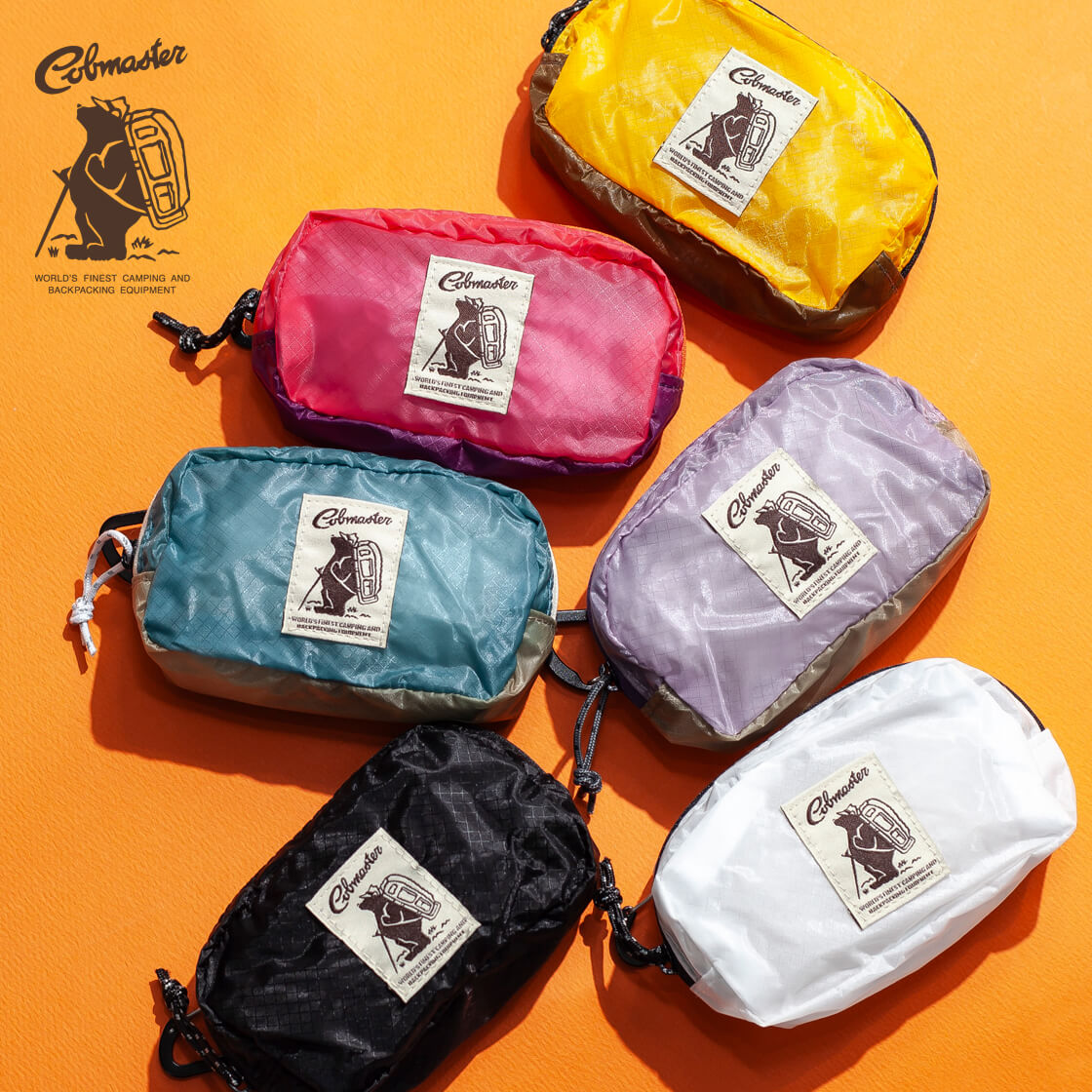 COBMASTER コブマスター コーデュラナイロン スクエア ミニポーチ CR SQUARE POUCH S カラビナ付き
