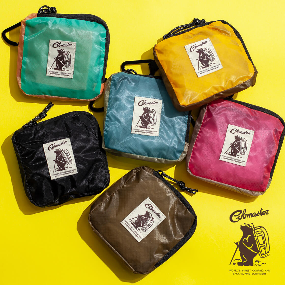 COBMASTER コブマスター コーデュラナイロン L字ジップ ミニウォレット ポーチ CR L ZIP WALLET カラビナ付き