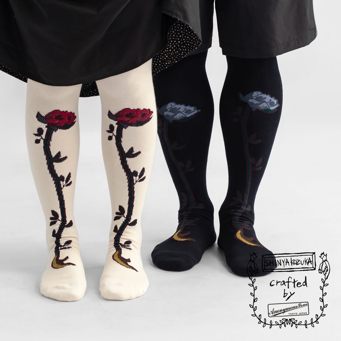 AnonymousIsm アノニマスイズム SHINYA KOZUKA シンヤコヅカ BLOOM SOCKS ハイソックス ロングホーズ 日本製 靴下 メンズ レディース