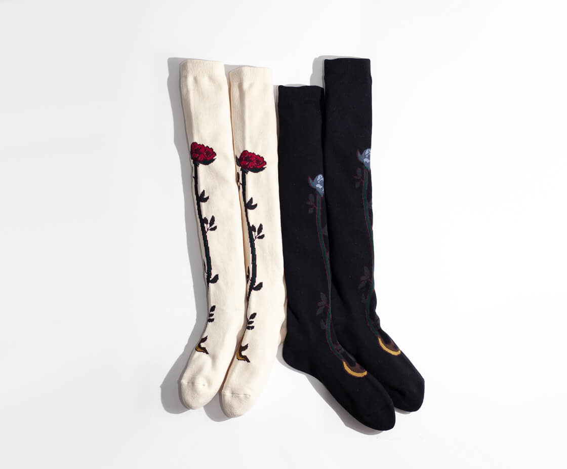 AnonymousIsm アノニマスイズム SHINYA KOZUKA シンヤコヅカ BLOOM SOCKS ハイソックス ロングホーズ 日本製 靴下 メンズ レディース