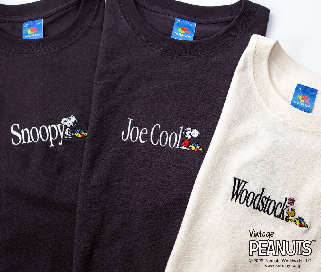 FRUIT OF THE LOOM フルーツオブザルーム PEANUTS ピーナッツ コラボ Tシャツ スヌーピー ジョー・クール ウッドストック