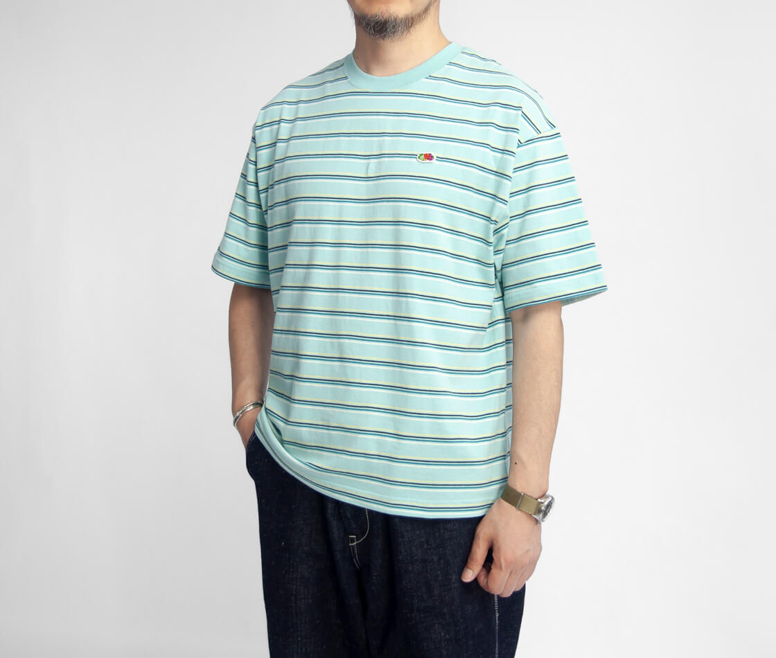 FRUIT OF THE LOOM フルーツオブザルーム ピーチ起毛天竺 ワイドマルチボーダーTシャツ メンズ