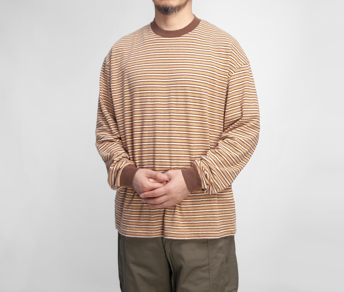 Unison Special ユニゾンスペシャル 70s ジャイアントマルチボーダー 長袖Tシャツ ロンT 日本製 メンズ