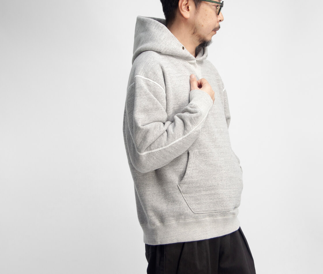 Unison Special ユニゾンスペシャル 吊り編み裏毛 ピエールフーディー スウェットパーカー 日本製 メンズ