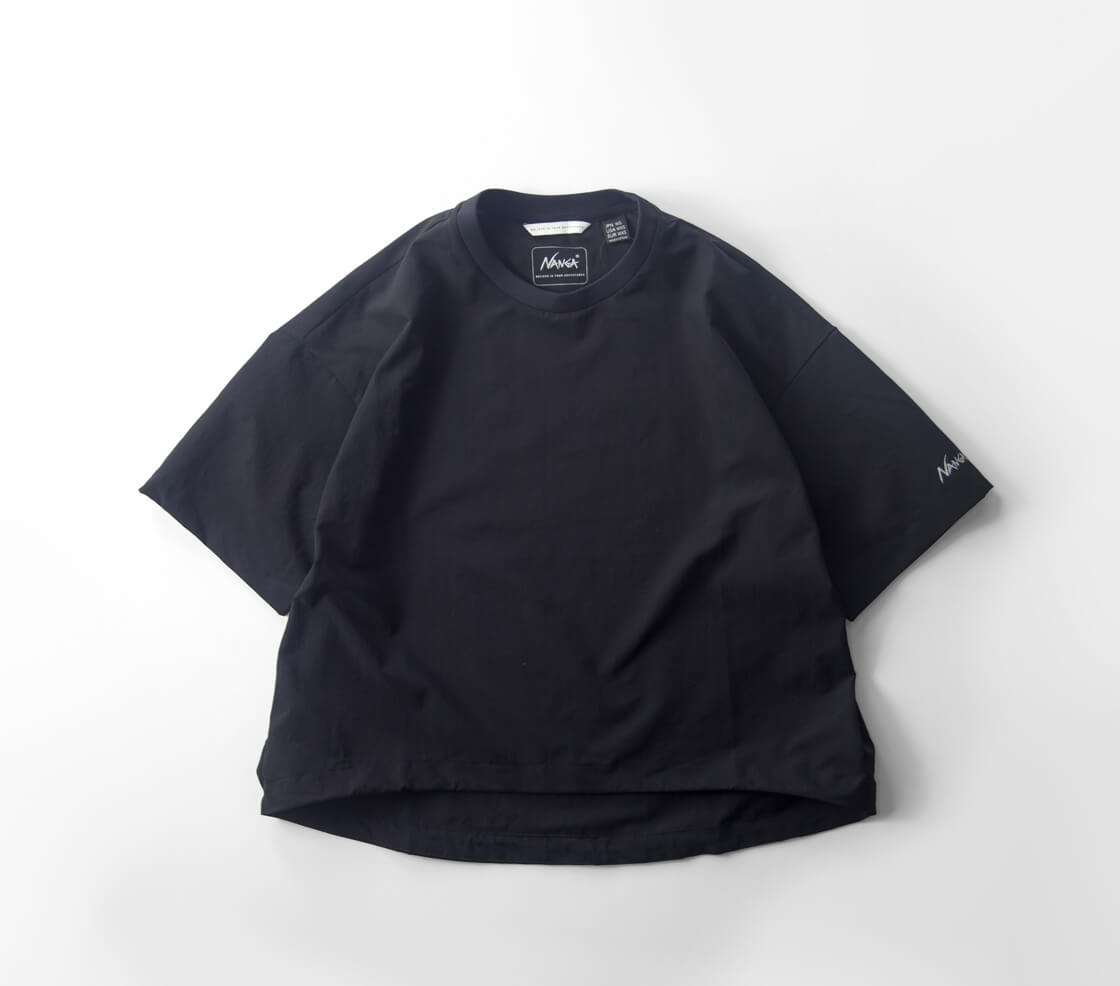 NANGA ナンガ 半袖 ドットエアコンフィ Tシャツ クルーネック 裾ドローコード レディース