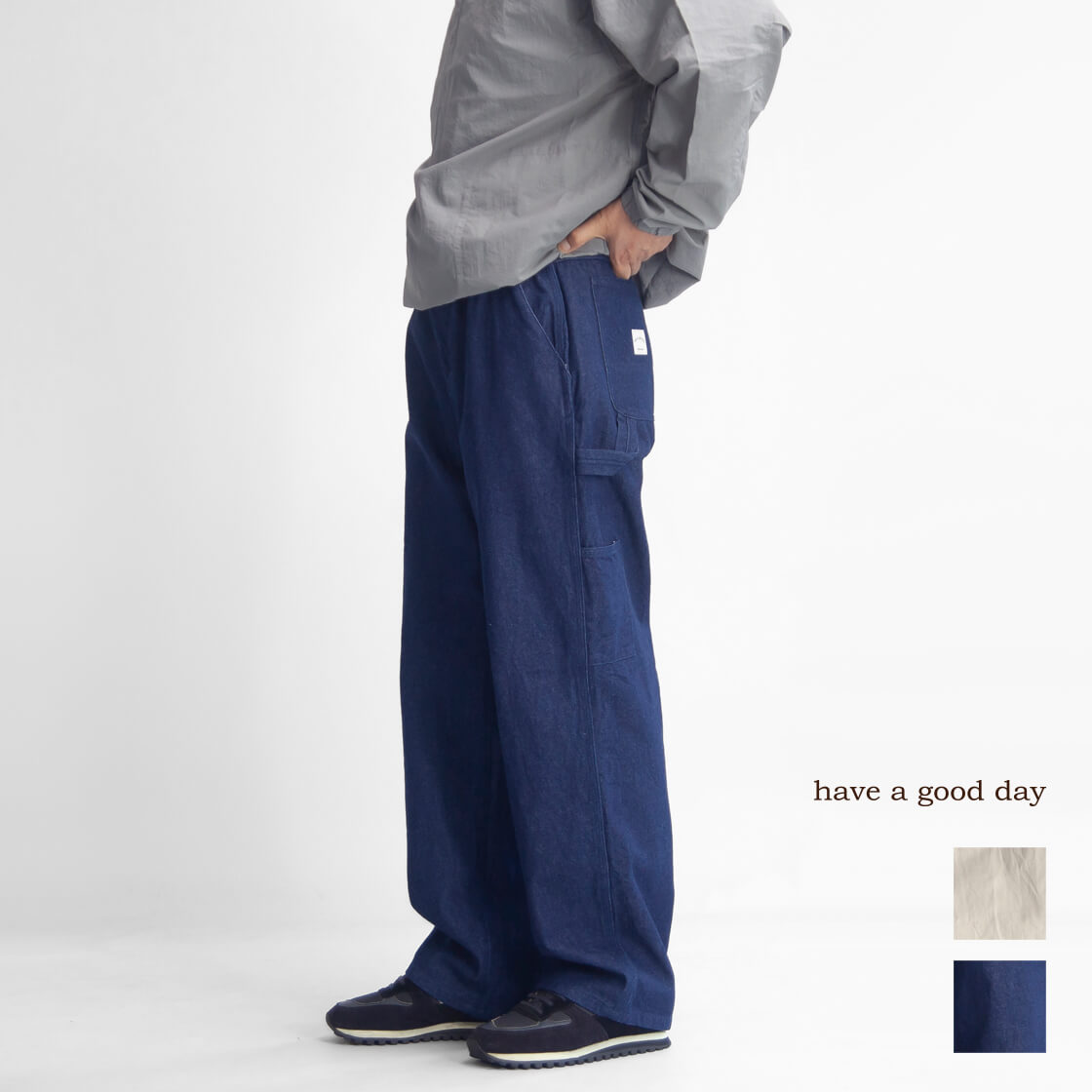 have a good day ハブアグッドデイ デニム ヘリンボーン ペインターパンツ 日本製 メンズ 