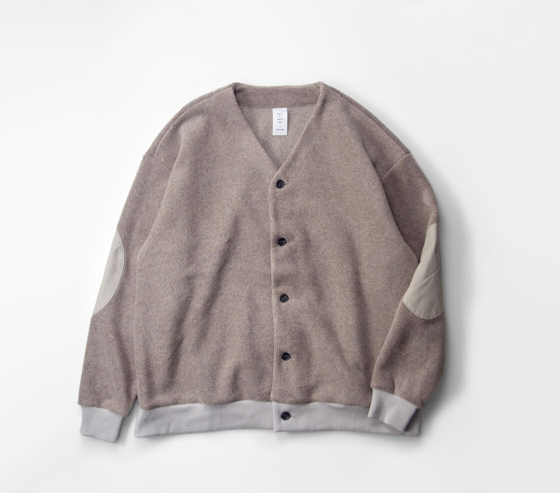 【POLYPLOID】カーディガン エルボーパッチ グレー 追跡あり☆MAISON MARGIELA☆エルボーパッチカーディガン