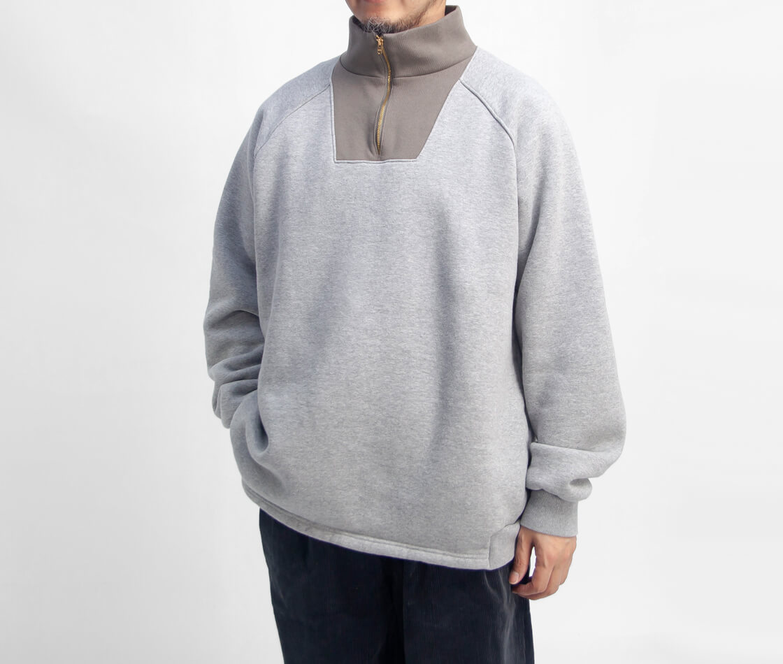 have a good day ハブアグッドデイ 裏起毛スウェット ハーフジップシャツ 日本製 メンズ