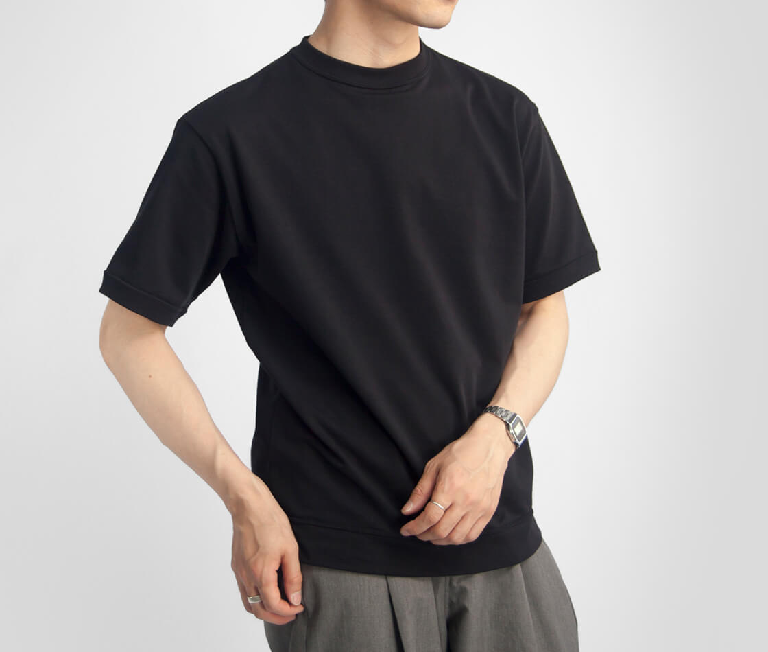 Harriss ハリス スウェットライク クルーネック ミニ裏毛 Tシャツ 日本製 メンズ