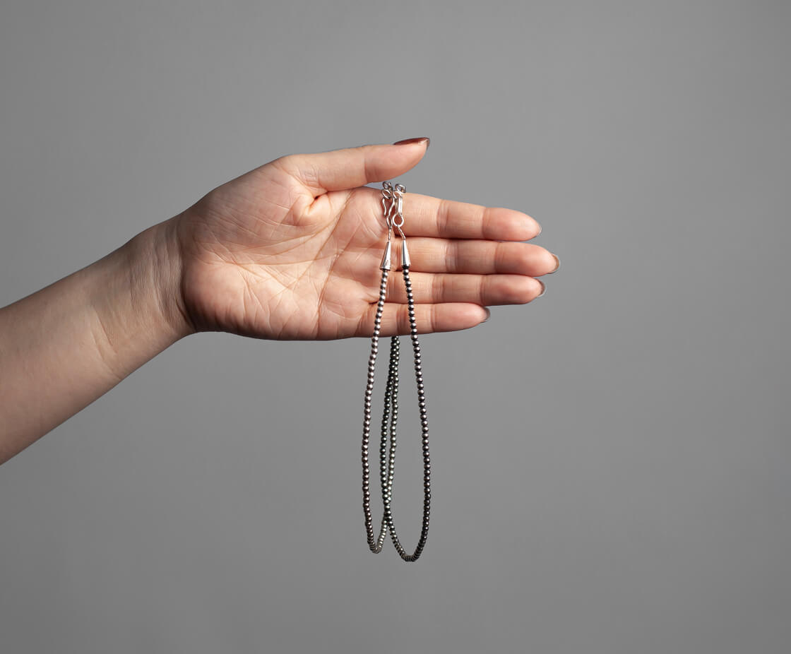 ERICKA NICOLAS BEGAY エリッカ ニコラス ビゲイ 3mm 40cm ナバホパール シルバーネックレス