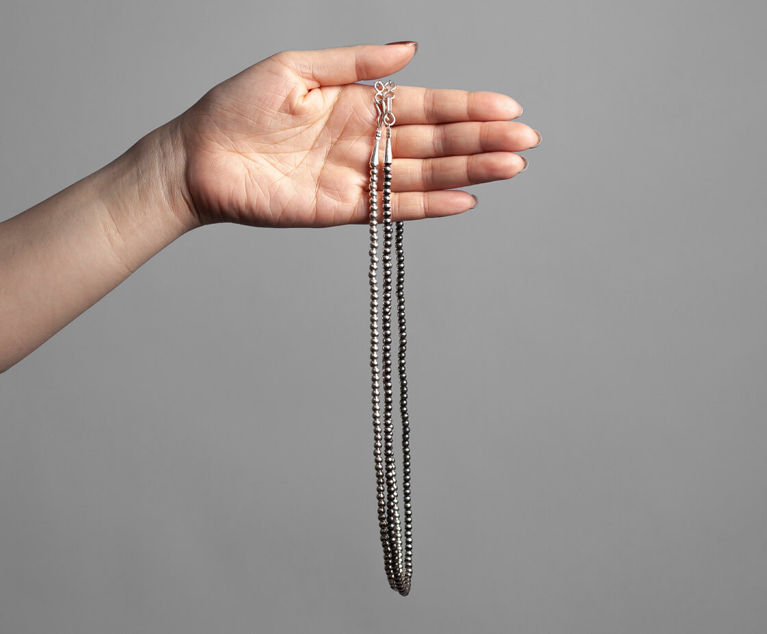 ERICKA NICOLAS BEGAY エリッカ ニコラス ビゲイ 3mm 40cm ナバホパール シルバーネックレス