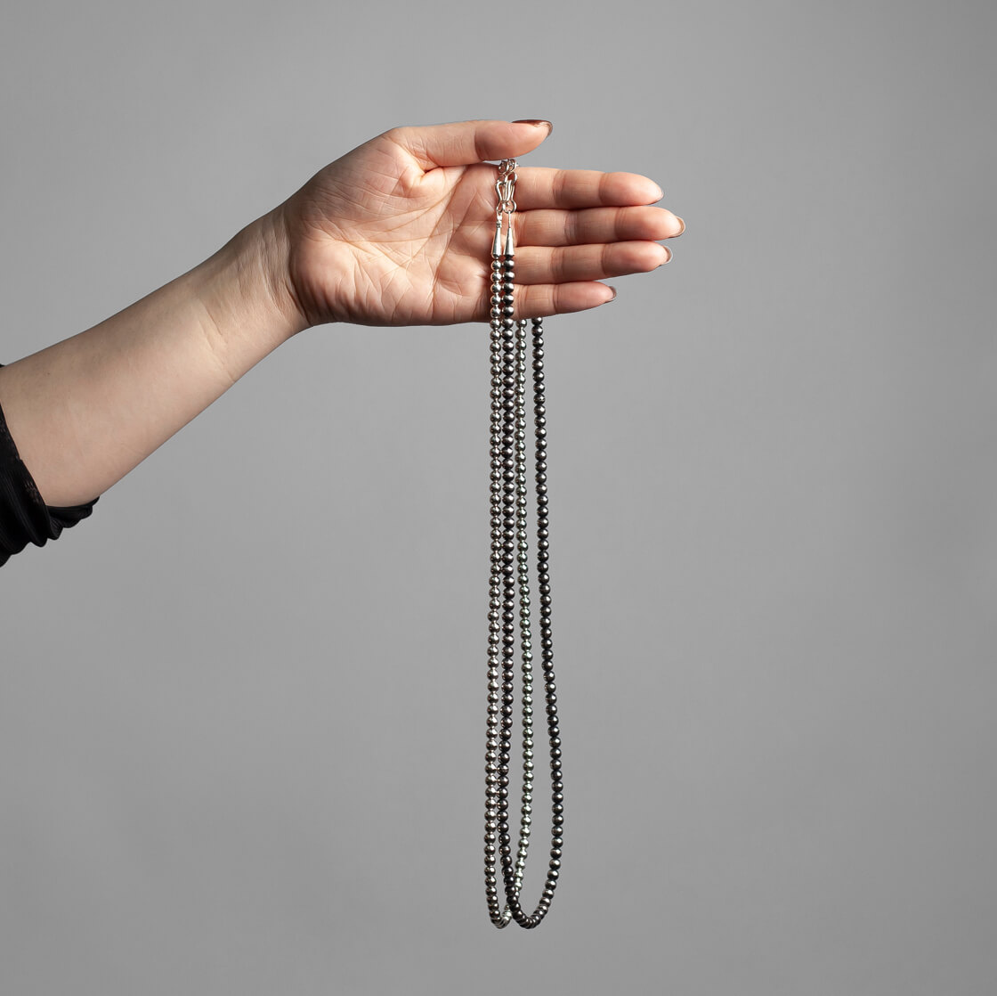 ERICKA NICOLAS BEGAY エリッカ ニコラス ビゲイ 5mm 70cm ナバホパール シルバーネックレス
