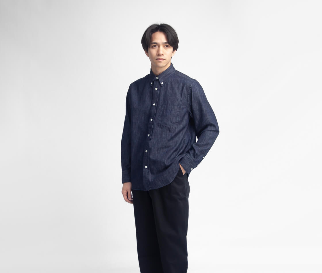 MANUAL ALPHABET マニュアルアルファベット デニムシャツ ONEWASH