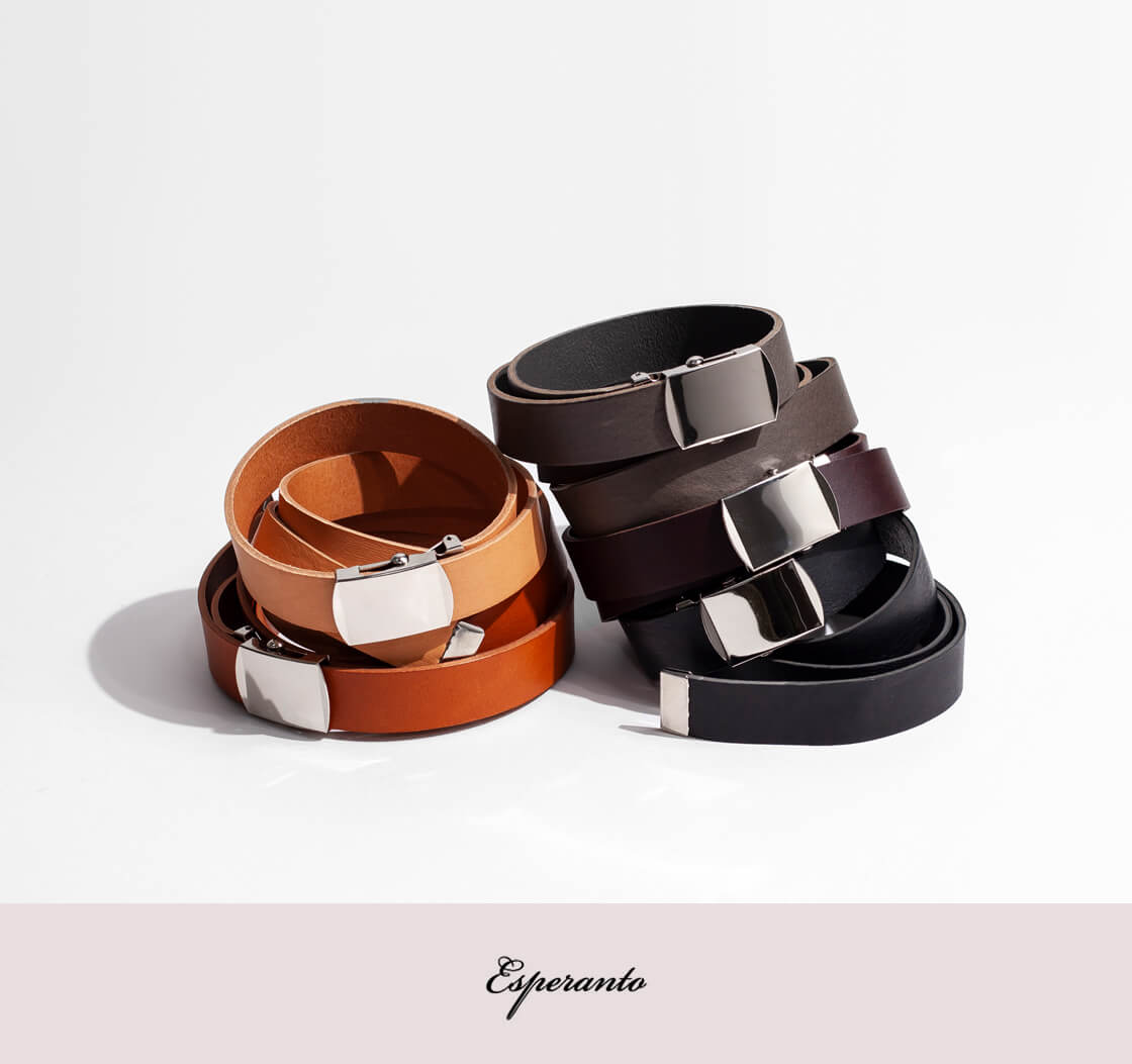 ESPERANTO エスペラント 25mm イタリアンレザー GIベルト ガチャベルト