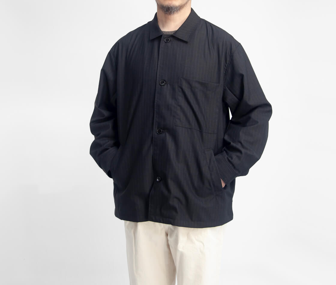 MANUAL ALPHABET マニュアルアルファベット ピンストライプトロピカル カバーオール セットアップ対応 日本製 メンズ