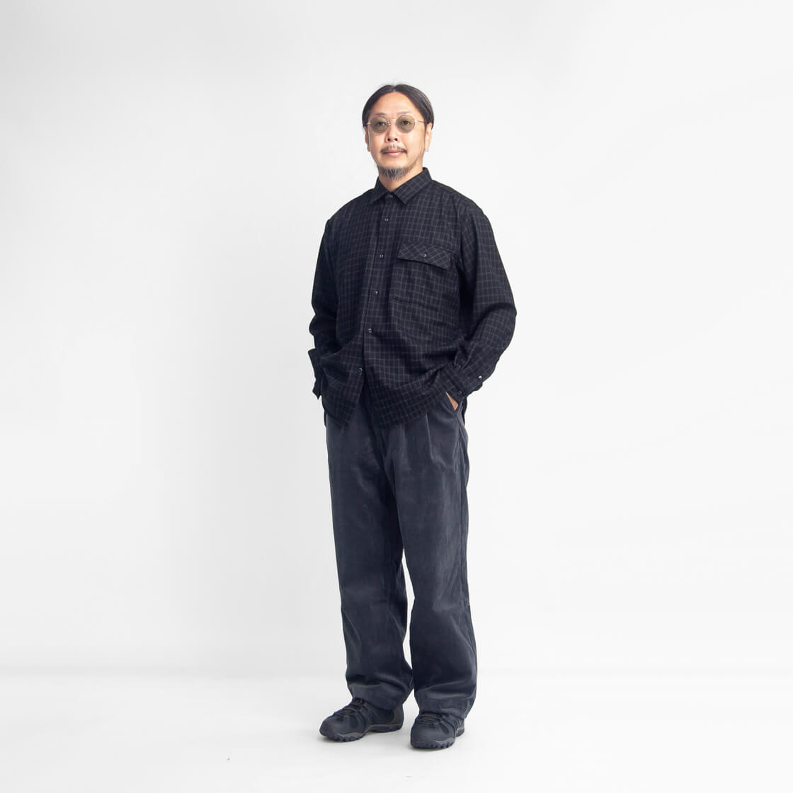 【新品特価】Manual Alphabet ノーカラーJKT　ブラック(L) T/W NO COLLAR JACKET – MANUAL ALPHABET ONLINE STORE