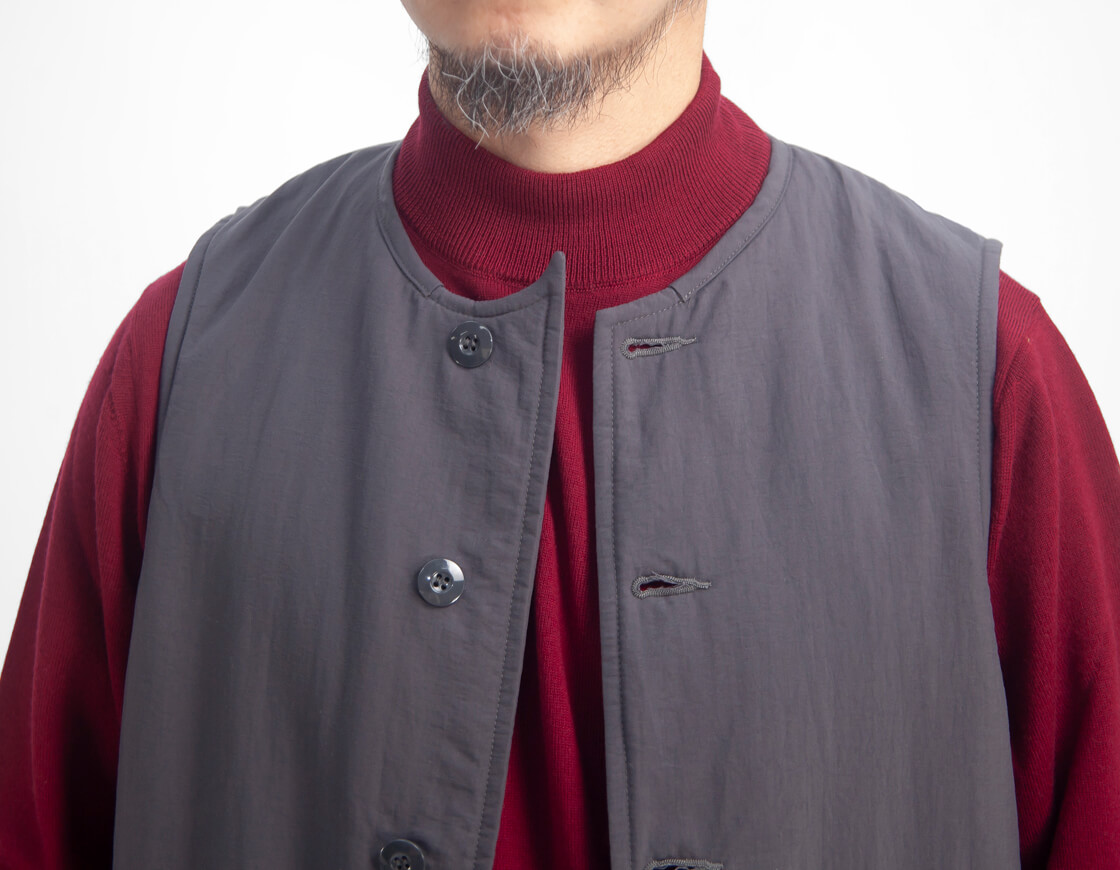 ARAN アラン ナイロンタッサー 薄中綿 ベスト 日本製 メンズ