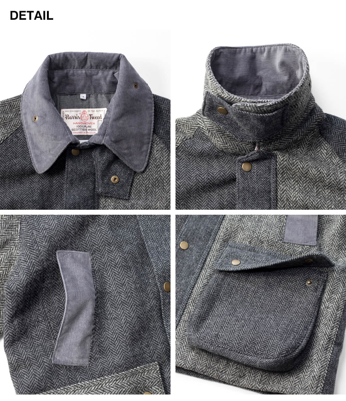 yoused HARRIS TWEED ジャケット YOUSED (ユーズド) [ HARRIS TWEED DRIVERS JACKET ] リメイク