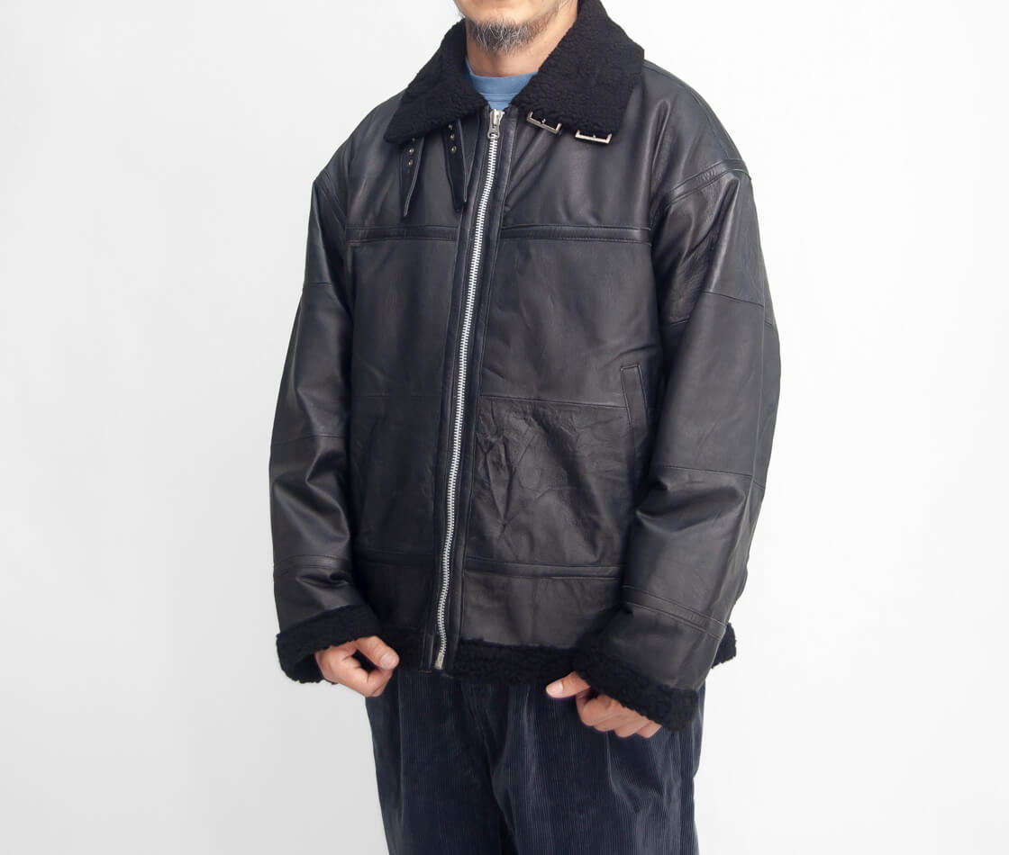 YOUSED ユーズド オールレザー B-3 ボア フライトジャケット 本革 革