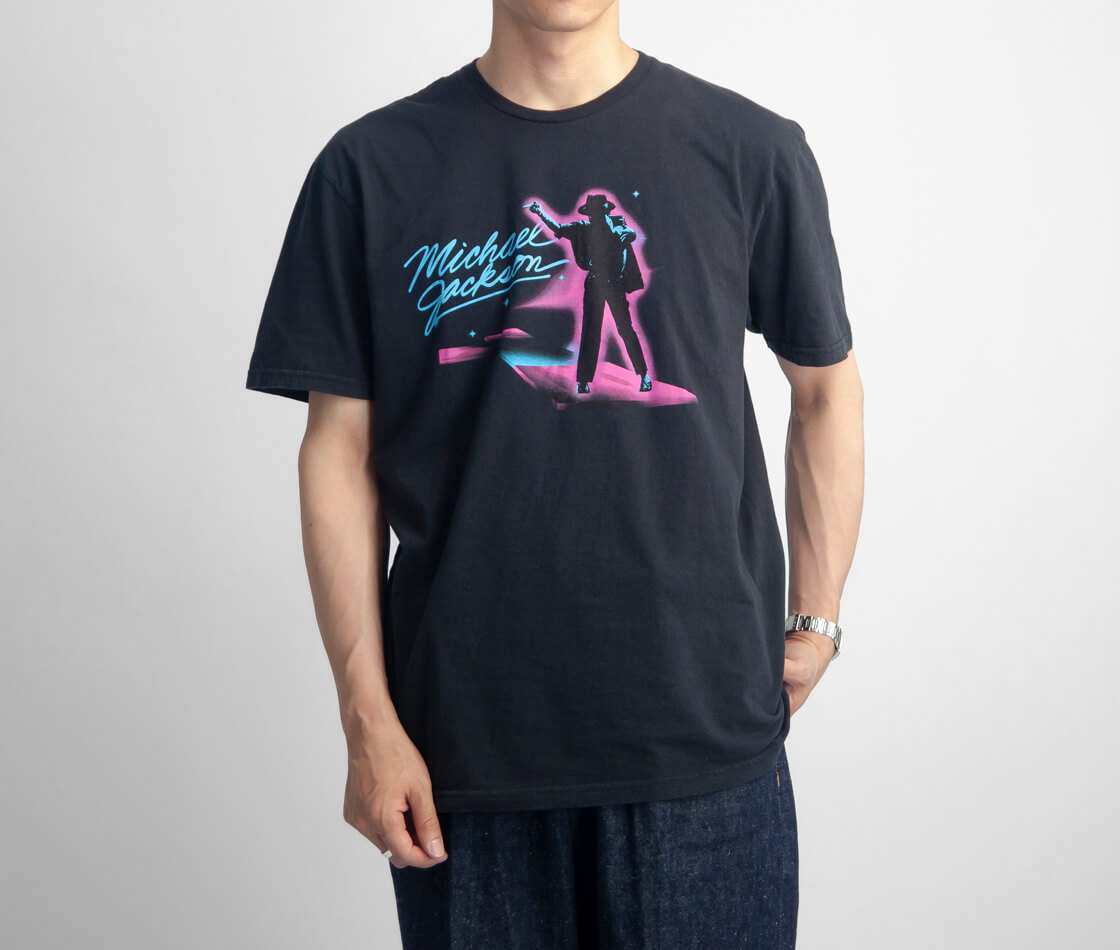 THRIFTY LOOK スリフティールック MICHAEL JACKSON マイケル ジャクソン ヴィンテージ加工 プリントTシャツ バンドT