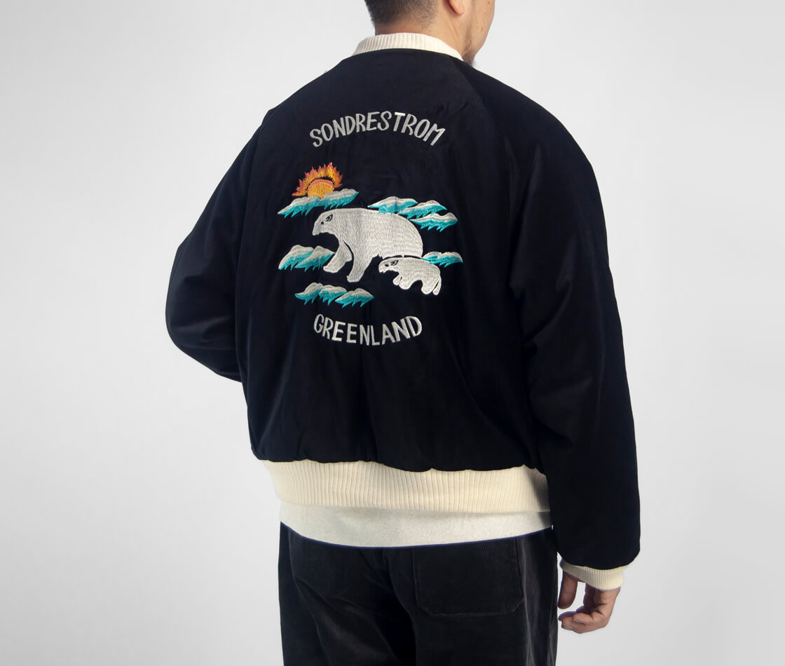 THRIFTY LOOK スリフティールック SUNDERSTORM 別珍 リバーシブル 中綿スーベニアジャケット スカジャン メンズ