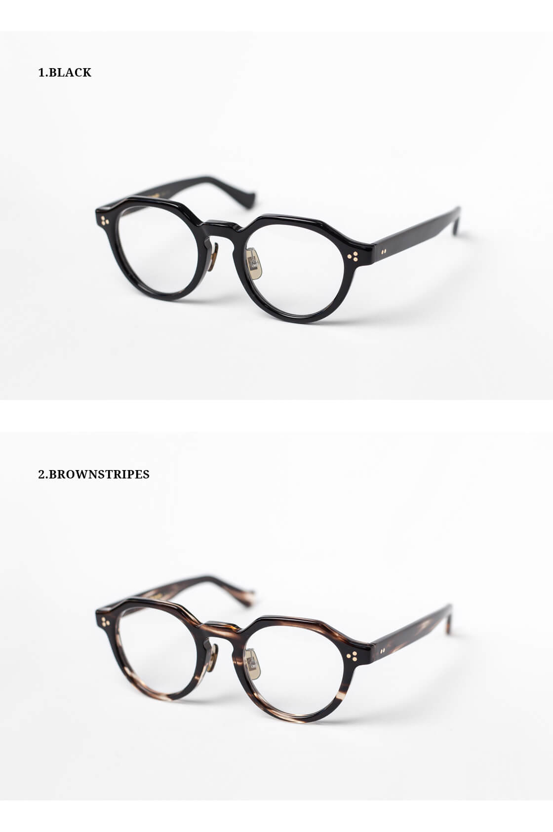 内藤熊八作 ボストンフレーム クラウンパント セルロイド N-121 日本製