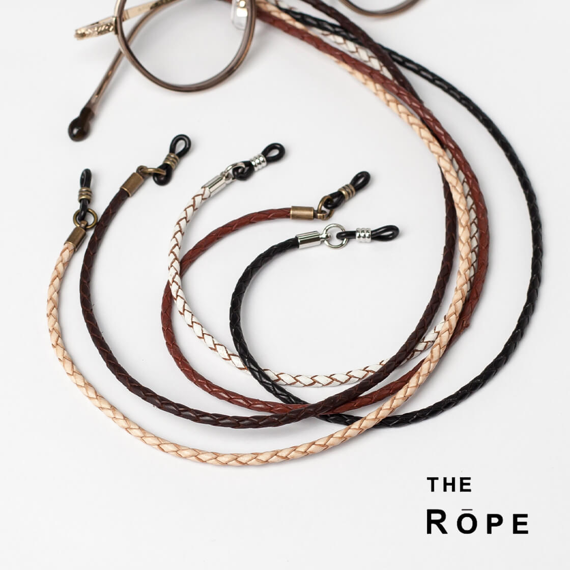 THE ROPE ザ・ロープ グラスコード レザー 牛革 編み込み 国産 メガネコード 日本製 おしゃれ