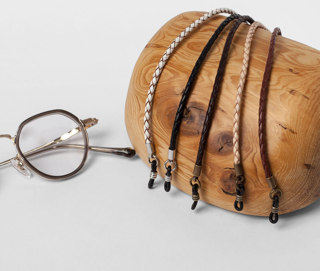 THE ROPE ザ・ロープ グラスコード レザー 牛革 編み込み 国産 メガネコード 日本製 おしゃれ