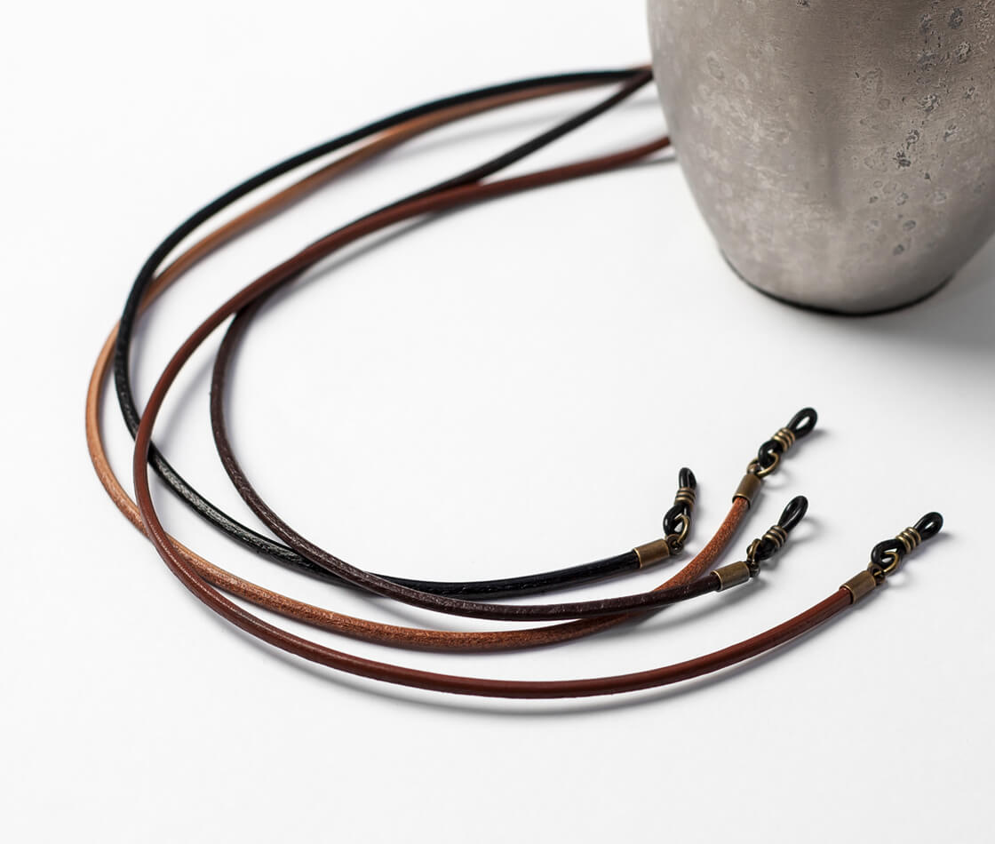 THE ROPE ザ・ロープ グラスコード レザー 牛革 丸紐 ４色 国産 メガネコード 日本製 おしゃれ