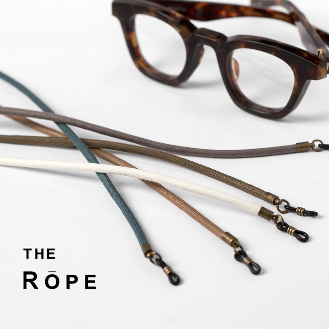 THE ROPE ザ・ロープ グラスコード ワックスコットン 蝋引き 太め 丸紐 5色 国産 メガネコード 日本製 おしゃれ