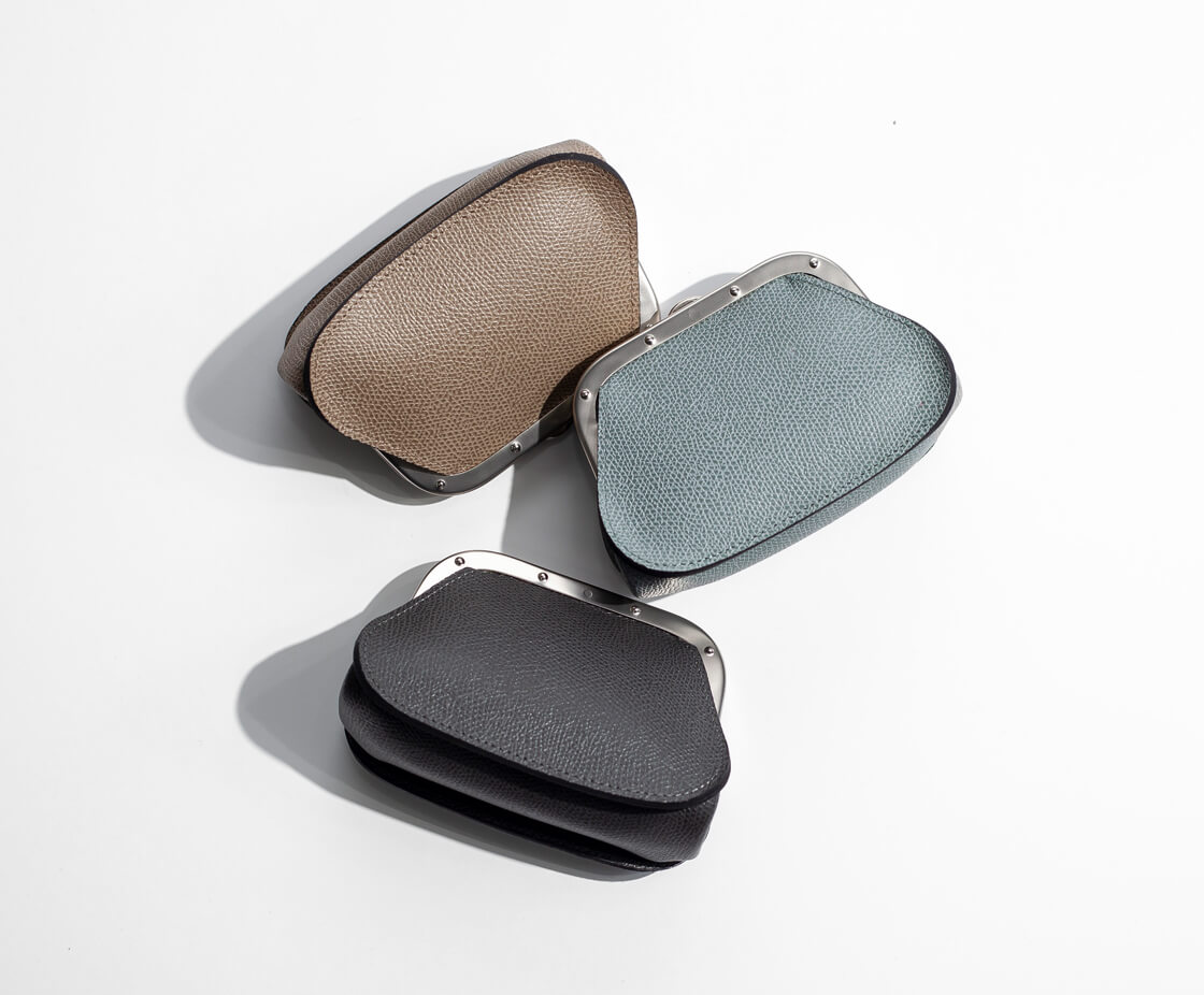 SOPO ソポ 型押しカーフレザー がま口財布 コインケース 小銭入れ