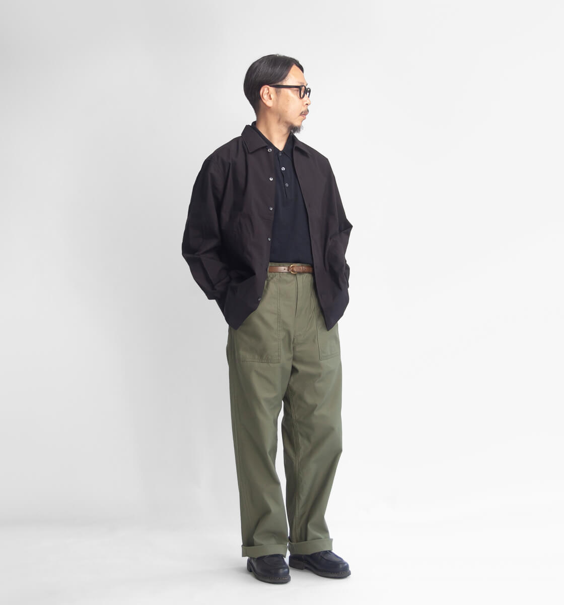 FOB FACTORY FOBファクトリー バックサテン ベイカーパンツ
