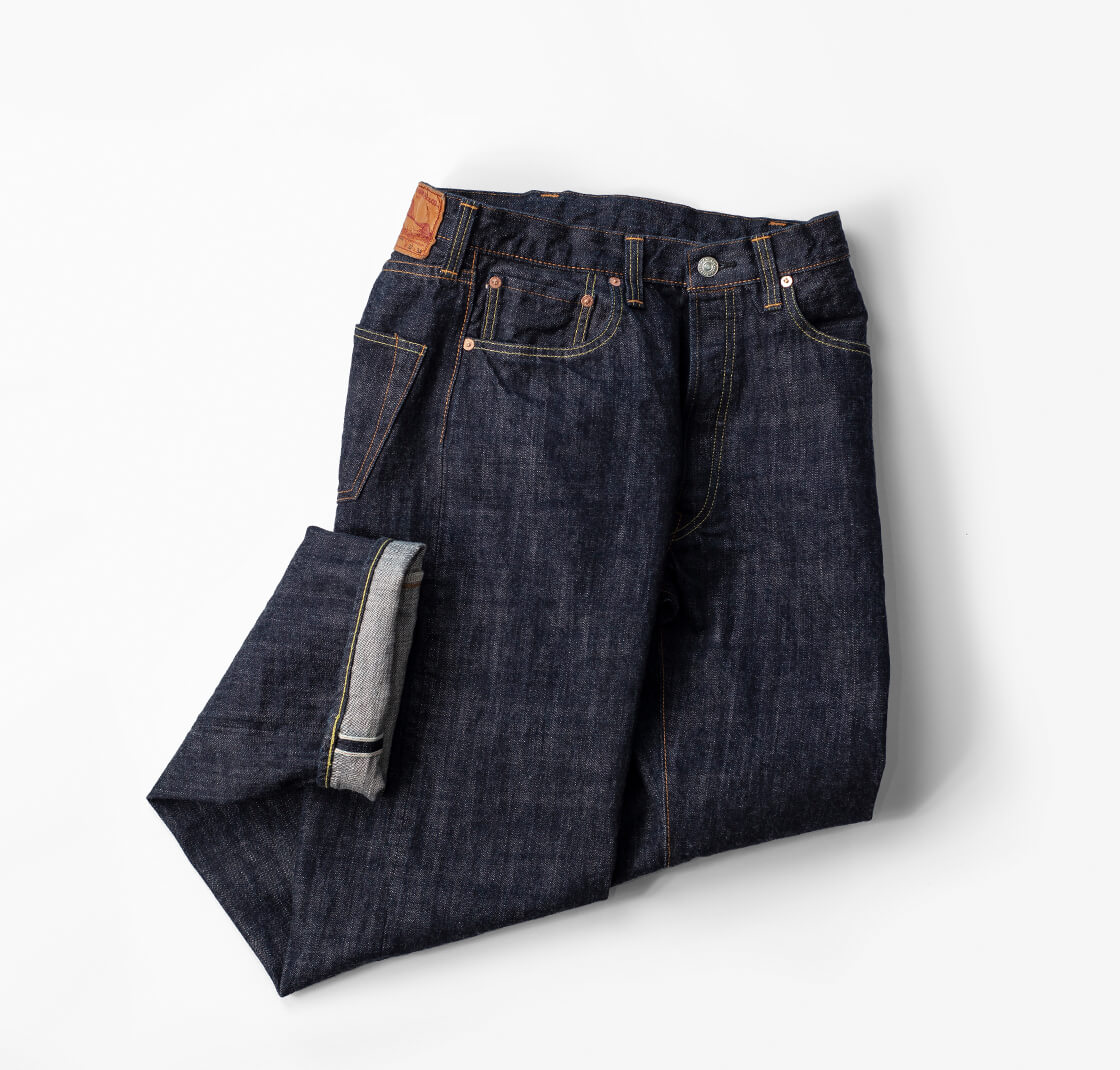 FOB FACTORY FOBファクトリー F143 セルビッチ 5ポケット ワイドストレートデニムパンツ セットアップ対応 日本製 メンズ