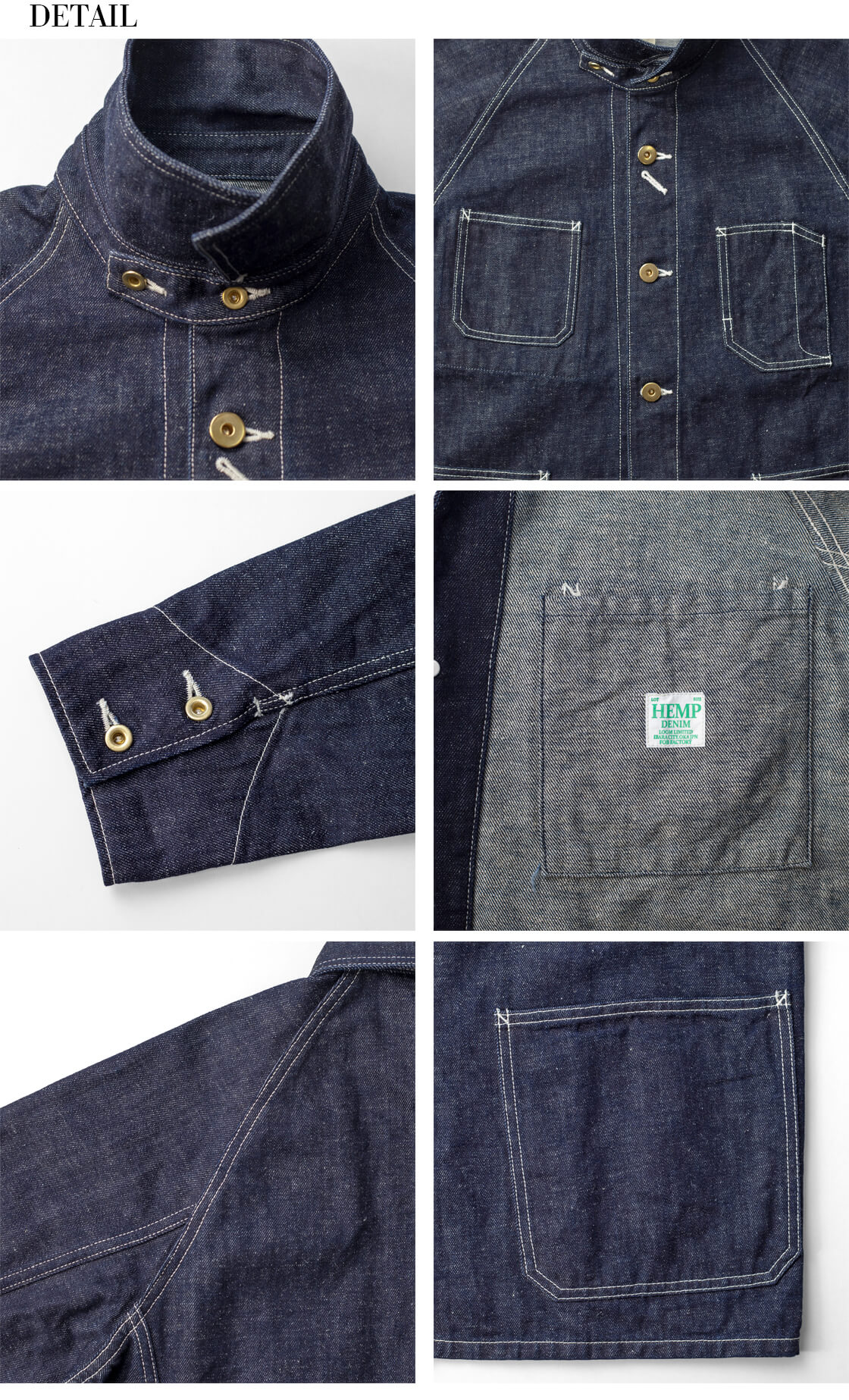 FOB FACTORY エフオービーファクトリー ヘンプデニムカバーオール M FOB FACTORY エフオービーファクトリー ヘンプデニムカバーオール M